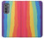 W3799 Cute Vertical Watercolor Rainbow Hülle Schutzhülle Taschen und Leder Flip für Motorola Edge (2022)