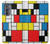 W3814 Piet Mondrian Line Art Composition Hülle Schutzhülle Taschen und Leder Flip für Motorola Edge (2022)