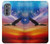 W3841 Bald Eagle Flying Colorful Sky Hülle Schutzhülle Taschen und Leder Flip für Motorola Edge (2022)