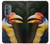 W3876 Colorful Hornbill Hülle Schutzhülle Taschen und Leder Flip für Motorola Edge (2022)