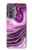 W3896 Purple Marble Gold Streaks Hülle Schutzhülle Taschen und Leder Flip für Motorola Edge (2022)