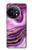 W3896 Purple Marble Gold Streaks Hülle Schutzhülle Taschen und Leder Flip für OnePlus 11