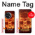 W3881 Fire Skull Hülle Schutzhülle Taschen und Leder Flip für OnePlus 11R
