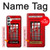 W0058 British Red Telephone Box Hülle Schutzhülle Taschen und Leder Flip für Samsung Galaxy A34 5G