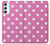 W2358 Pink Polka Dots Hülle Schutzhülle Taschen und Leder Flip für Samsung Galaxy A34 5G