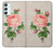 W3079 Vintage Pink Rose Hülle Schutzhülle Taschen und Leder Flip für Samsung Galaxy A34 5G