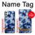 W3439 Fabric Indigo Tie Dye Hülle Schutzhülle Taschen und Leder Flip für Samsung Galaxy A34 5G