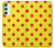 W3526 Red Spot Polka Dot Hülle Schutzhülle Taschen und Leder Flip für Samsung Galaxy A34 5G