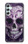 W3582 Purple Sugar Skull Hülle Schutzhülle Taschen und Leder Flip für Samsung Galaxy A34 5G