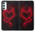 W3682 Devil Heart Hülle Schutzhülle Taschen und Leder Flip für Samsung Galaxy A34 5G