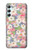 W3688 Floral Flower Art Pattern Hülle Schutzhülle Taschen und Leder Flip für Samsung Galaxy A34 5G