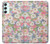 W3688 Floral Flower Art Pattern Hülle Schutzhülle Taschen und Leder Flip für Samsung Galaxy A34 5G