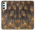 W3691 Gold Peacock Feather Hülle Schutzhülle Taschen und Leder Flip für Samsung Galaxy A34 5G
