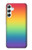 W3698 LGBT Gradient Pride Flag Hülle Schutzhülle Taschen und Leder Flip für Samsung Galaxy A34 5G