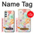 W3705 Pastel Floral Flower Hülle Schutzhülle Taschen und Leder Flip für Samsung Galaxy A34 5G