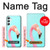 W3708 Pink Flamingo Hülle Schutzhülle Taschen und Leder Flip für Samsung Galaxy A34 5G