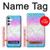 W3747 Trans Flag Polygon Hülle Schutzhülle Taschen und Leder Flip für Samsung Galaxy A34 5G