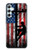W3803 Electrician Lineman American Flag Hülle Schutzhülle Taschen und Leder Flip für Samsung Galaxy A34 5G