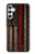 W3804 Fire Fighter Metal Red Line Flag Graphic Hülle Schutzhülle Taschen und Leder Flip für Samsung Galaxy A34 5G