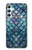 W3809 Mermaid Fish Scale Hülle Schutzhülle Taschen und Leder Flip für Samsung Galaxy A34 5G