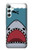 W3825 Cartoon Shark Sea Diving Hülle Schutzhülle Taschen und Leder Flip für Samsung Galaxy A34 5G