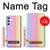 W3849 Colorful Vertical Colors Hülle Schutzhülle Taschen und Leder Flip für Samsung Galaxy A34 5G