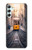 W3867 Trams in Lisbon Hülle Schutzhülle Taschen und Leder Flip für Samsung Galaxy A34 5G