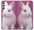 W3870 Cute Baby Bunny Hülle Schutzhülle Taschen und Leder Flip für Samsung Galaxy A34 5G