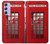 W0058 British Red Telephone Box Hülle Schutzhülle Taschen und Leder Flip für Samsung Galaxy A54 5G