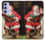 W1417 Santa Claus Merry Xmas Hülle Schutzhülle Taschen und Leder Flip für Samsung Galaxy A54 5G