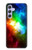 W2312 Colorful Rainbow Space Galaxy Hülle Schutzhülle Taschen und Leder Flip für Samsung Galaxy A54 5G