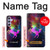 W2486 Rainbow Unicorn Nebula Space Hülle Schutzhülle Taschen und Leder Flip für Samsung Galaxy A54 5G