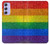 W2683 Rainbow LGBT Pride Flag Hülle Schutzhülle Taschen und Leder Flip für Samsung Galaxy A54 5G