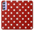 W2951 Red Polka Dots Hülle Schutzhülle Taschen und Leder Flip für Samsung Galaxy A54 5G