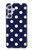 W3533 Blue Polka Dot Hülle Schutzhülle Taschen und Leder Flip für Samsung Galaxy A54 5G