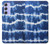 W3671 Blue Tie Dye Hülle Schutzhülle Taschen und Leder Flip für Samsung Galaxy A54 5G