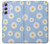 W3681 Daisy Flowers Pattern Hülle Schutzhülle Taschen und Leder Flip für Samsung Galaxy A54 5G
