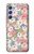 W3688 Floral Flower Art Pattern Hülle Schutzhülle Taschen und Leder Flip für Samsung Galaxy A54 5G