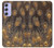 W3691 Gold Peacock Feather Hülle Schutzhülle Taschen und Leder Flip für Samsung Galaxy A54 5G