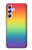 W3698 LGBT Gradient Pride Flag Hülle Schutzhülle Taschen und Leder Flip für Samsung Galaxy A54 5G