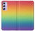 W3698 LGBT Gradient Pride Flag Hülle Schutzhülle Taschen und Leder Flip für Samsung Galaxy A54 5G