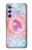 W3709 Pink Galaxy Hülle Schutzhülle Taschen und Leder Flip für Samsung Galaxy A54 5G