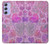 W3710 Pink Love Heart Hülle Schutzhülle Taschen und Leder Flip für Samsung Galaxy A54 5G