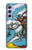 W3731 Tarot Card Knight of Swords Hülle Schutzhülle Taschen und Leder Flip für Samsung Galaxy A54 5G