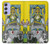 W3739 Tarot Card The Chariot Hülle Schutzhülle Taschen und Leder Flip für Samsung Galaxy A54 5G