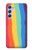 W3799 Cute Vertical Watercolor Rainbow Hülle Schutzhülle Taschen und Leder Flip für Samsung Galaxy A54 5G