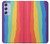 W3799 Cute Vertical Watercolor Rainbow Hülle Schutzhülle Taschen und Leder Flip für Samsung Galaxy A54 5G