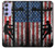 W3803 Electrician Lineman American Flag Hülle Schutzhülle Taschen und Leder Flip für Samsung Galaxy A54 5G