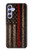 W3804 Fire Fighter Metal Red Line Flag Graphic Hülle Schutzhülle Taschen und Leder Flip für Samsung Galaxy A54 5G