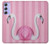 W3805 Flamingo Pink Pastel Hülle Schutzhülle Taschen und Leder Flip für Samsung Galaxy A54 5G